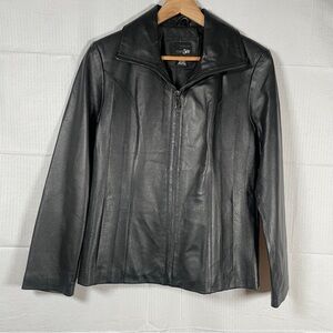 East 5th Women’s P-Medium Genuine Leather Black Jacket Coat Full Zip Lined